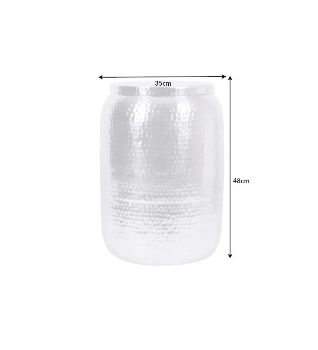 Stolik kawowy Orient 35 cm w kolorze srebrnym*Invicta Interior Hot