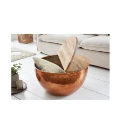 Stolik kawowy Orient Storage 60 cm miedziany z blatem Mango*Invicta Interior Discount