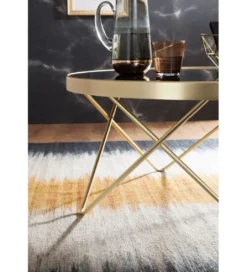 Stolik kawowy OTIVIA 82 cm czarno złoty*WOHNLING, GERMANY New