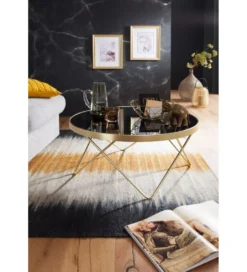 Stolik kawowy OTIVIA 82 cm czarno złoty*WOHNLING, GERMANY New