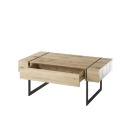Stolik kawowy PAPHOS 110 cm w optyce dąb sękaty*MCA Best