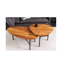 Stolik kawowy PARMIO 85 cm drewno sheesham*Invicta Interior Online