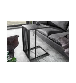 Stolik kawowy PASCAL 35 cm w optyce czarnego marmuru*Invicta Interior Sale