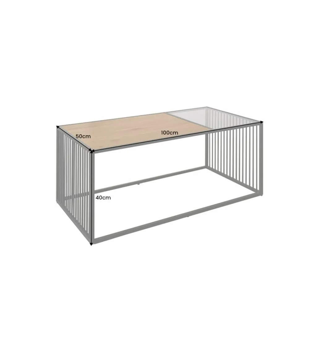 Stolik kawowy PASCAL 100 cm w optyce dąb dziki*Invicta Interior Hot