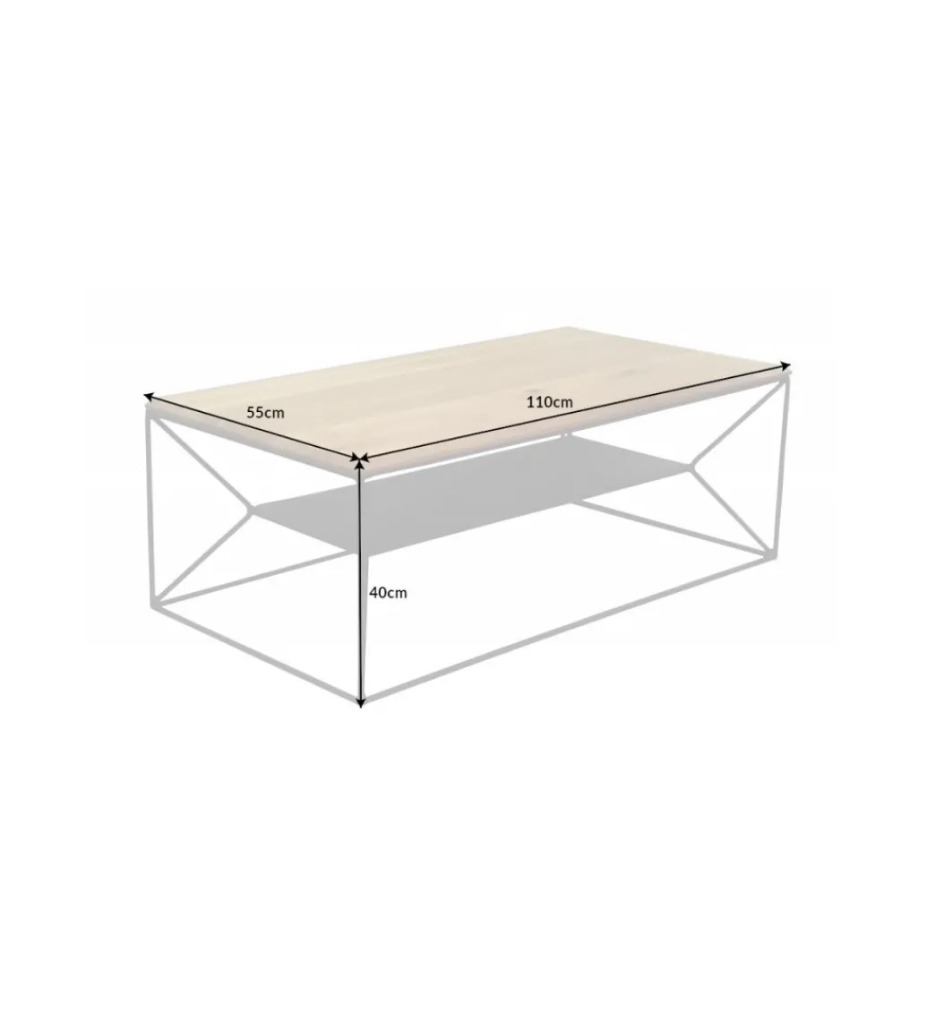 Stolik kawowy PASCAL dąb 110 cm*Invicta Interior Discount