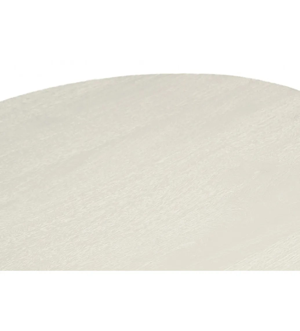 Stolik kawowy PATO 120 cm drewno mango biała*LF-Design Discount