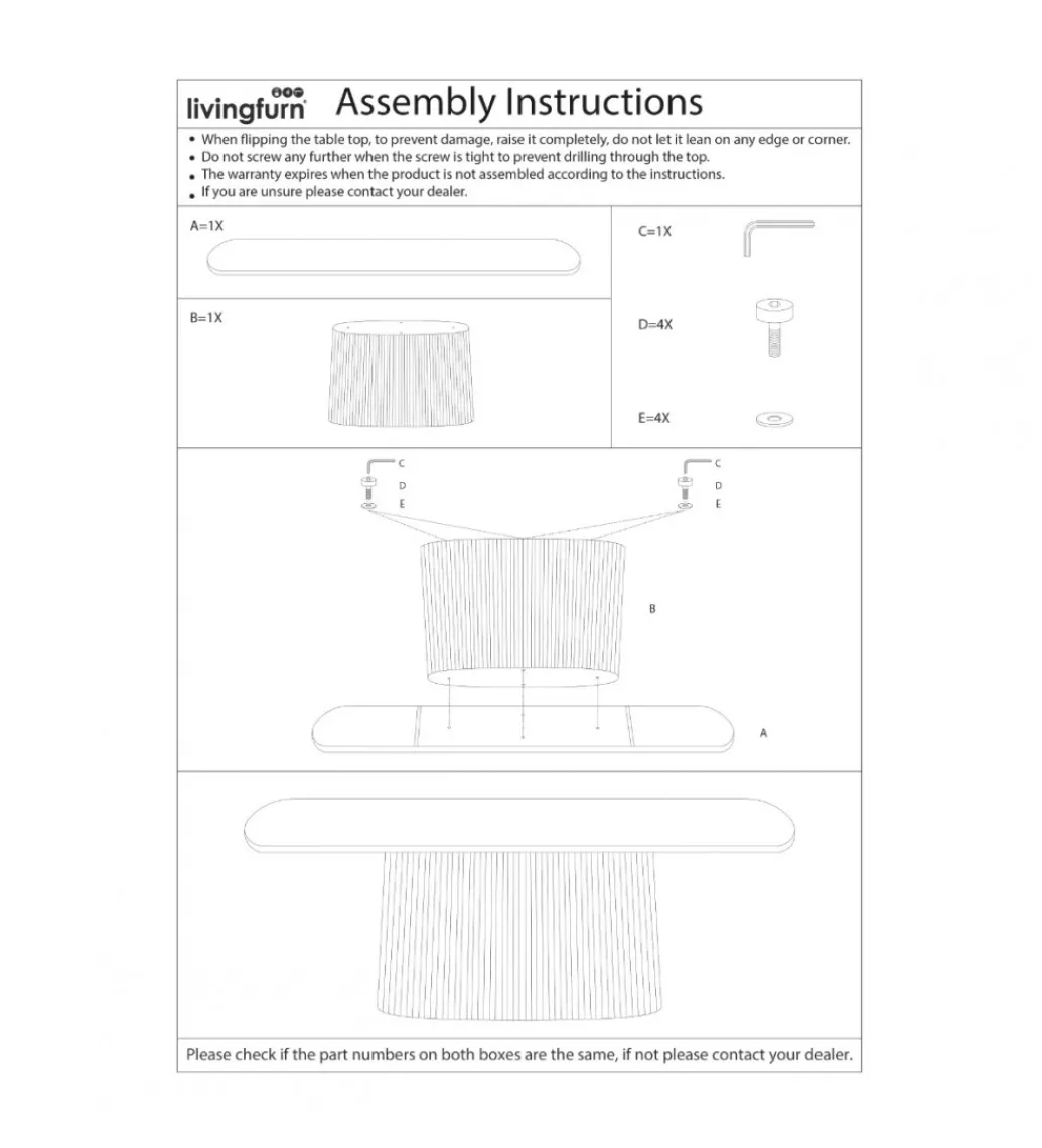 Stolik kawowy PATO 120 cm drewno mango biała*LF-Design Discount