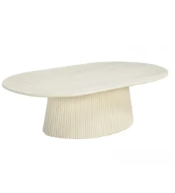 Stolik kawowy PATO 120 cm drewno mango biała*LF-Design Discount