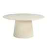 Stolik kawowy PATO 80 cm drewno mango biała*LF-Design Outlet