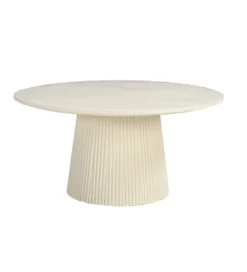 Stolik kawowy PATO 80 cm drewno mango biała*LF-Design Outlet