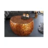 Stolik kawowy PEDRA Stone Mosaic 72 cm miedziany*Invicta Interior Online
