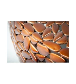 Stolik kawowy PEDRA Stone Mosaic 72 cm miedziany*Invicta Interior Online