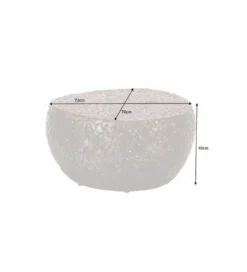 Stolik kawowy PEDRA Stone Mosaic 72 cm miedziany*Invicta Interior Online