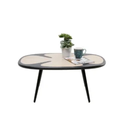 Stolik kawowy PETAL 90 cm naturalny czarny*KARE Sale