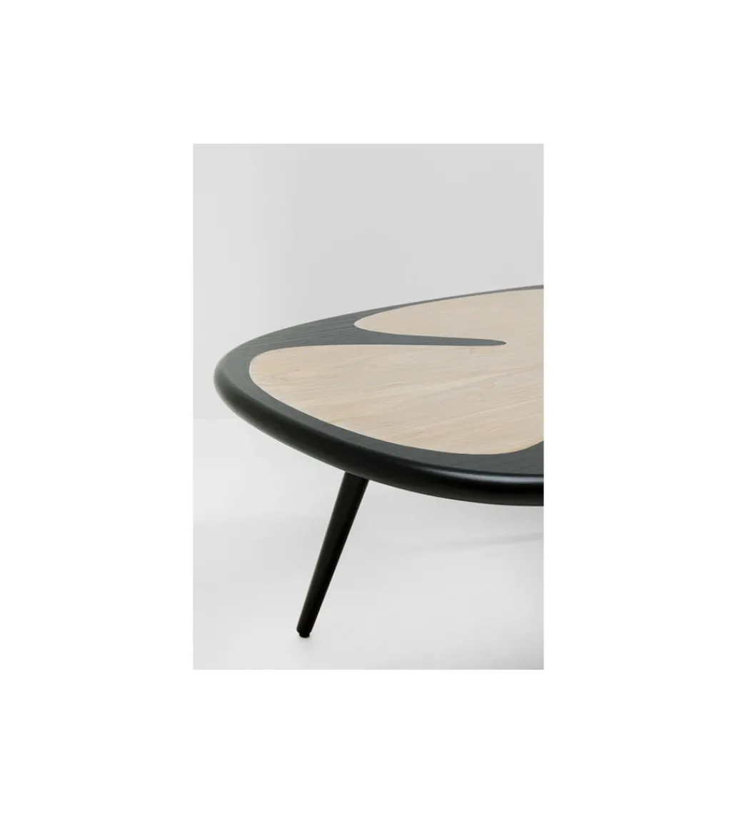 Stolik kawowy PETAL 90 cm naturalny czarny*KARE Sale