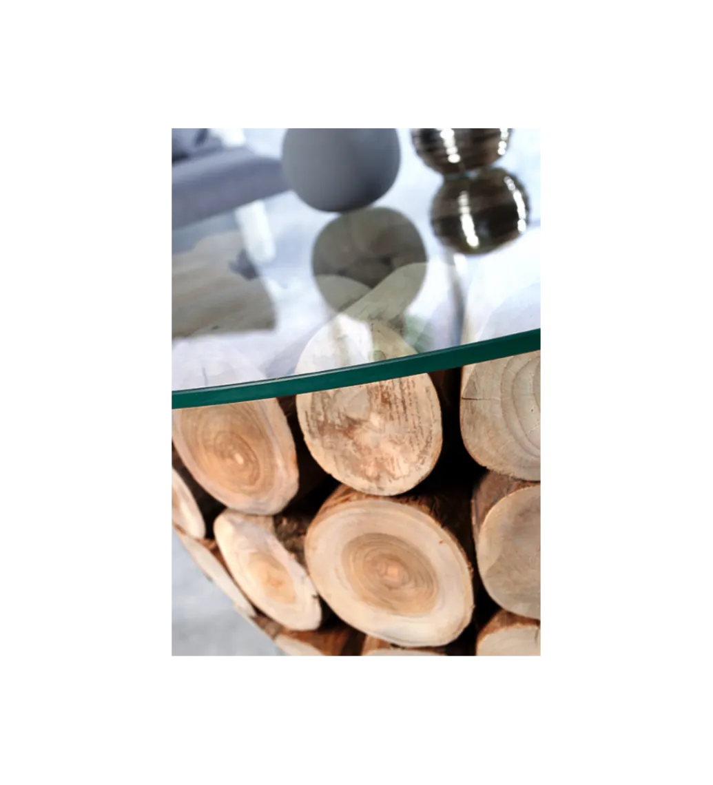 Stolik kawowy Pure Nature 70 cm drewno Teak*Invicta Interior Clearance