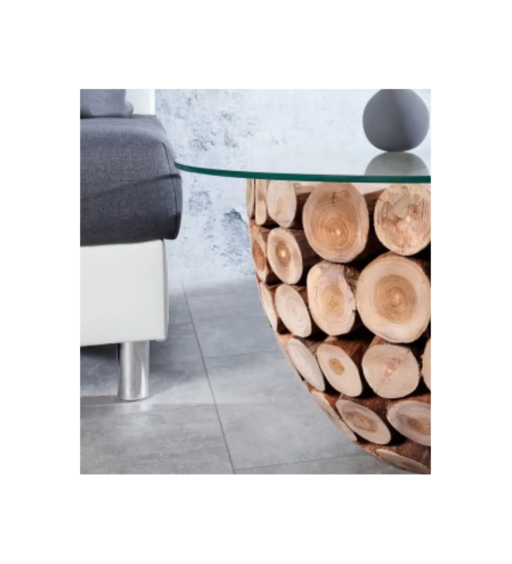 Stolik kawowy Pure Nature 70 cm drewno Teak*Invicta Interior Clearance