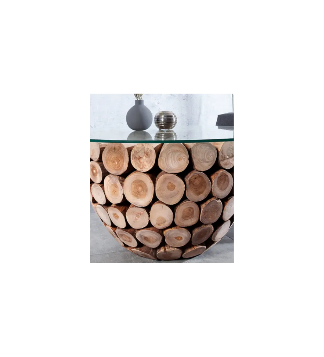 Stolik kawowy Pure Nature 70 cm drewno Teak*Invicta Interior Clearance