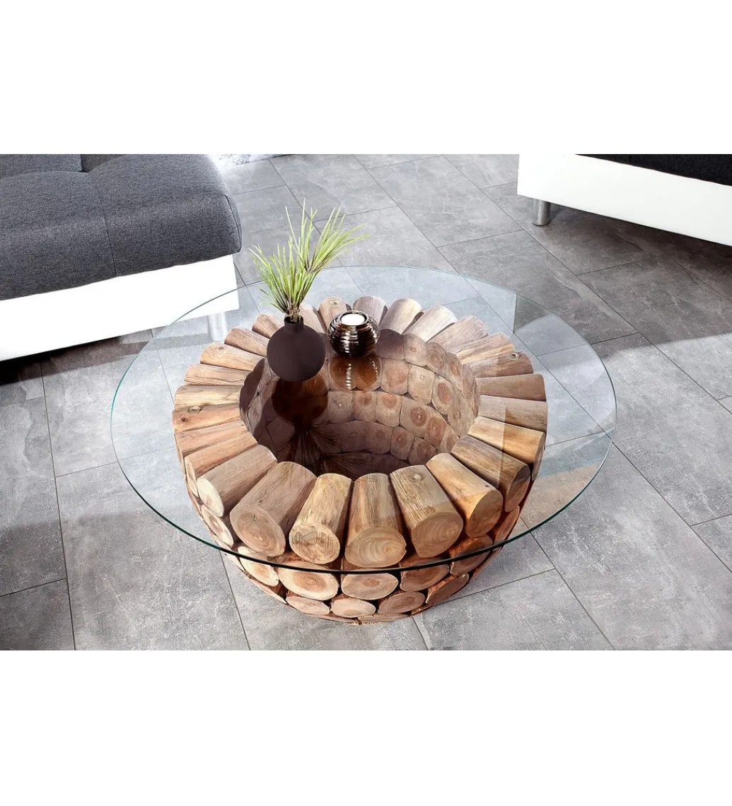 Stolik kawowy Pure Nature 70 cm drewno Teak*Invicta Interior Clearance