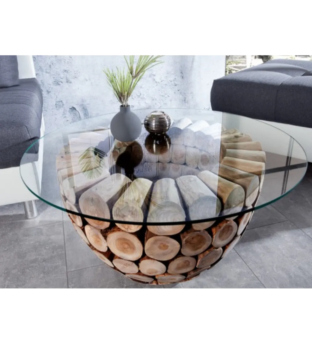 Stolik kawowy Pure Nature 70 cm drewno Teak*Invicta Interior Clearance