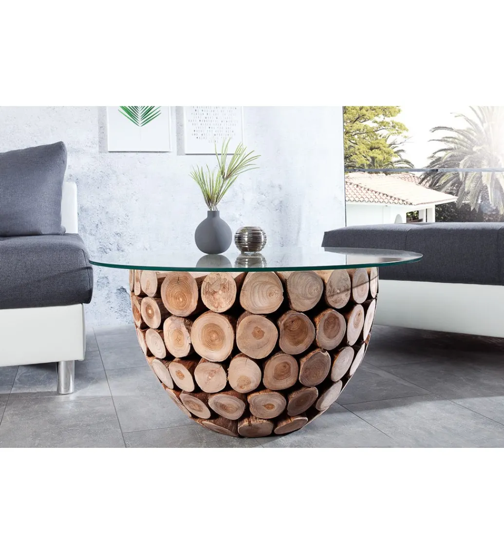 Stolik kawowy Pure Nature 70 cm drewno Teak*Invicta Interior Clearance
