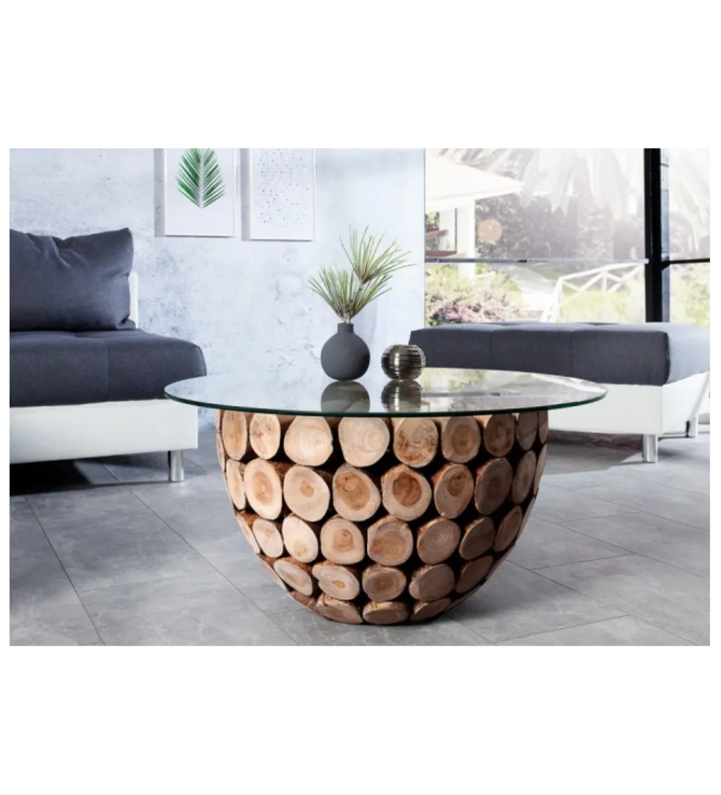 Stolik kawowy Pure Nature 70 cm drewno Teak*Invicta Interior Clearance