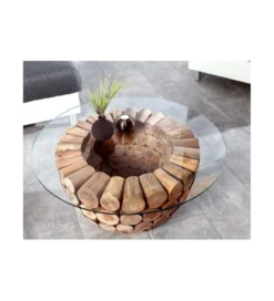 Stolik kawowy Pure Nature 70 cm drewno Teak*Invicta Interior Clearance