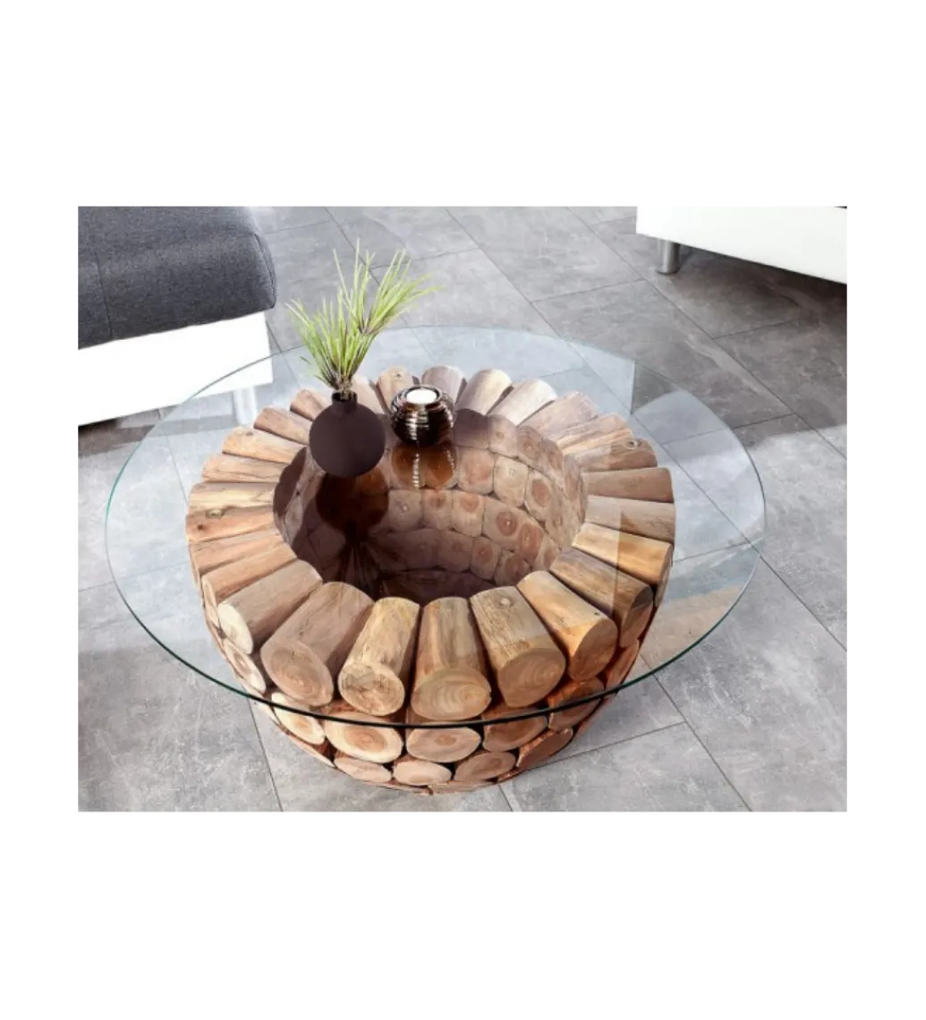 Stolik kawowy Pure Nature 70 cm drewno Teak*Invicta Interior Clearance