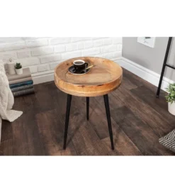 Stolik kawowy Pure Nature 35 cm naturalny mango*Invicta Interior - przedsprzedaż Discount