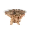 Stolik kawowy RAOUL 90 cm drewno teak naturalny*J-Line Clearance