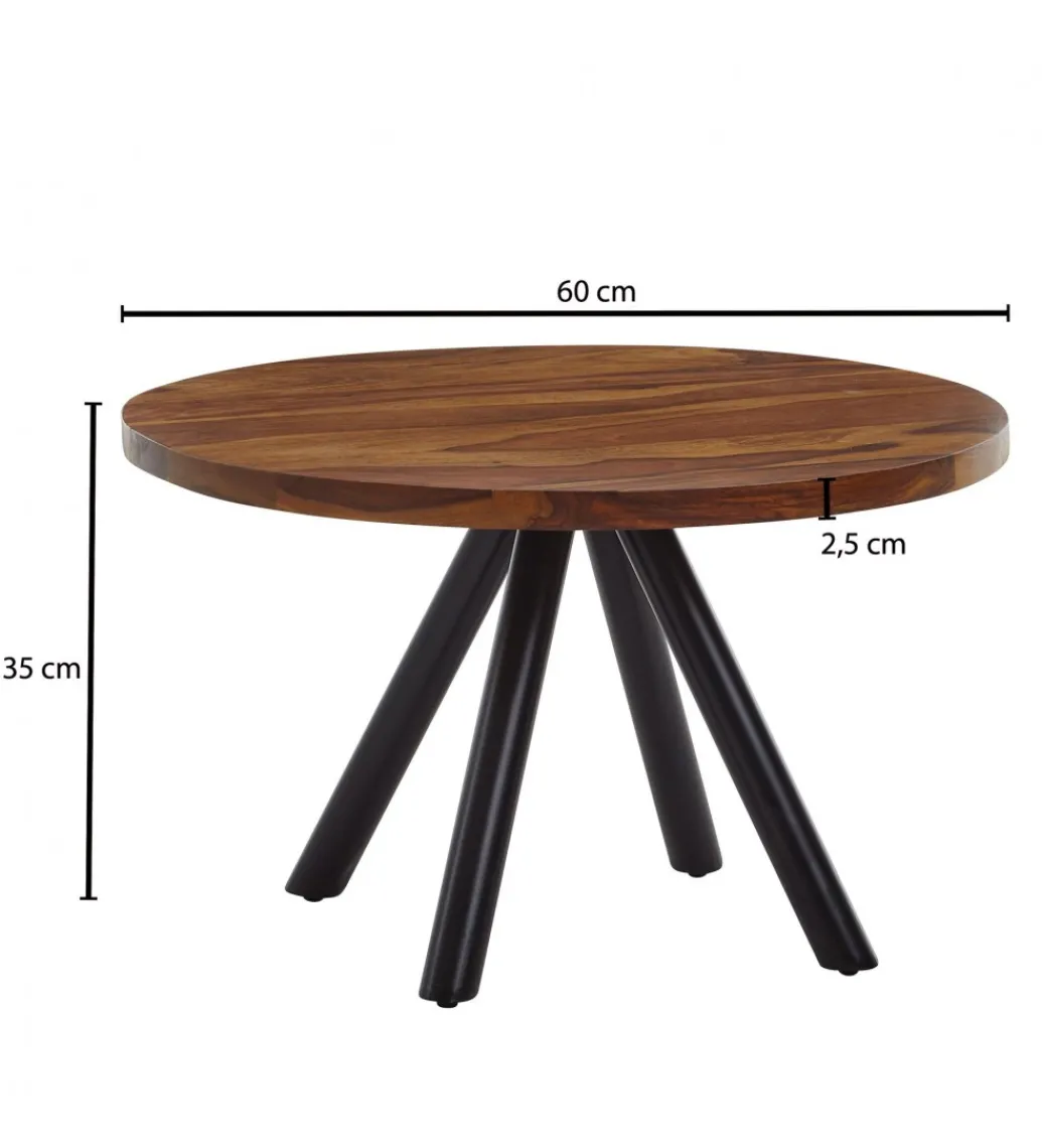 Stolik kawowy RASZI II 60 cm drewno sheesham*WOHNLING, GERMANY New
