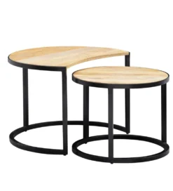 Stolik kawowy REMIL set 2 drewno mango*WOHNLING, GERMANY Sale