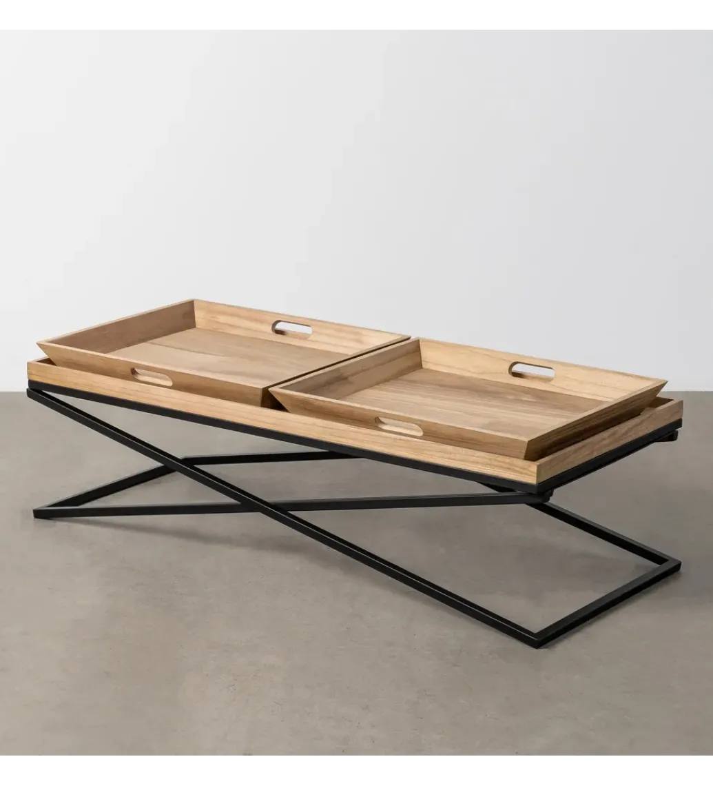 Stolik kawowy RENAKONY 113 cm naturalny czarny*Zona-Design Outlet