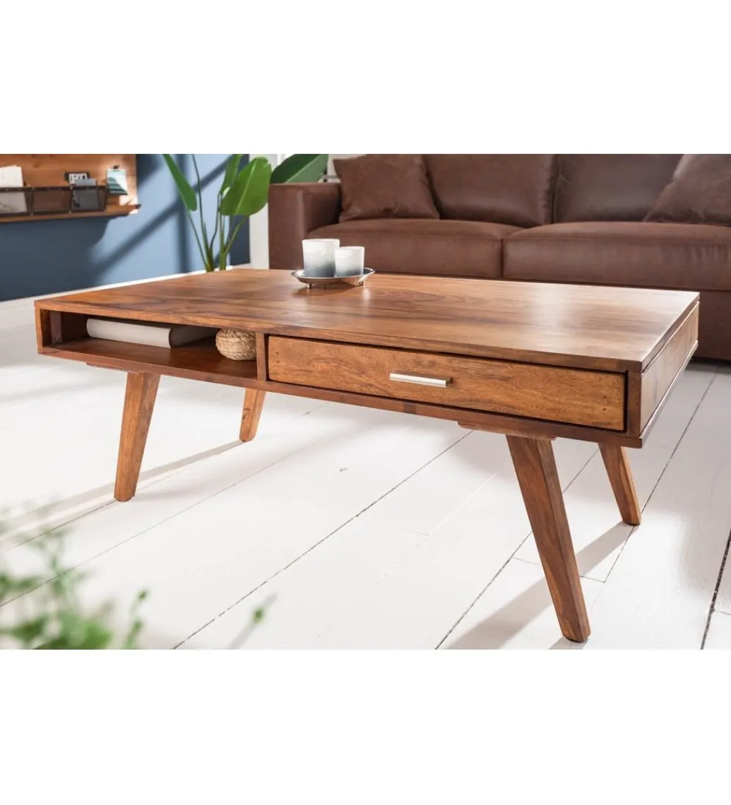 Stolik kawowy Retro 100 cm drewno Sheesham*Invicta Interior - przedsprzedaż Sale