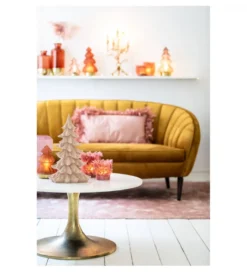 Stolik kawowy RICKERD 76 cm biały marmur antyczne złoto*L&L Discount