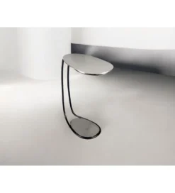 Stolik kawowy RIKAPI 42 cm srebrny*Imeri Clearance