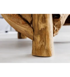 Stolik kawowy RIVERSIDE 80 cm drewno teak bez szkła*Invicta Interior Clearance