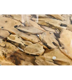 Stolik kawowy RIVERSIDE 80 cm drewno teak bez szkła*Invicta Interior Clearance