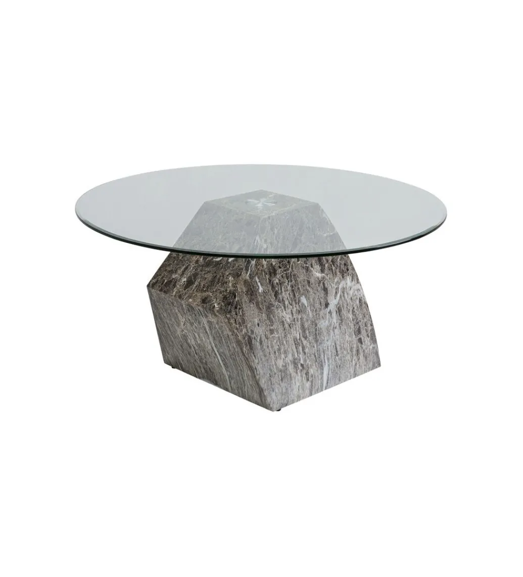 Stolik kawowy ROCKY 90 cm szary marmur*KARE Discount