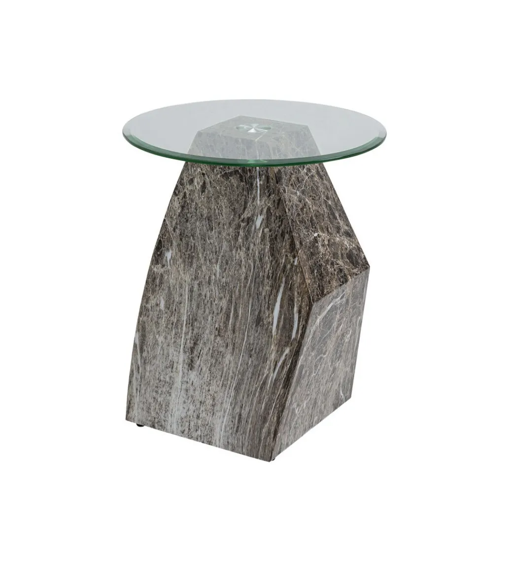 Stolik kawowy ROCKY 45 cm szary marmur*KARE