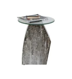 Stolik kawowy ROCKY 45 cm szary marmur*KARE