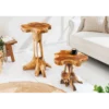 Stolik kawowy ROOT 40 cm drewno teak naturalny*Invicta Interior - przedsprzedaż New