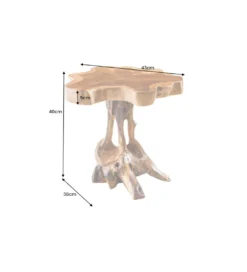 Stolik kawowy ROOT 40 cm drewno teak naturalny*Invicta Interior - przedsprzedaż New