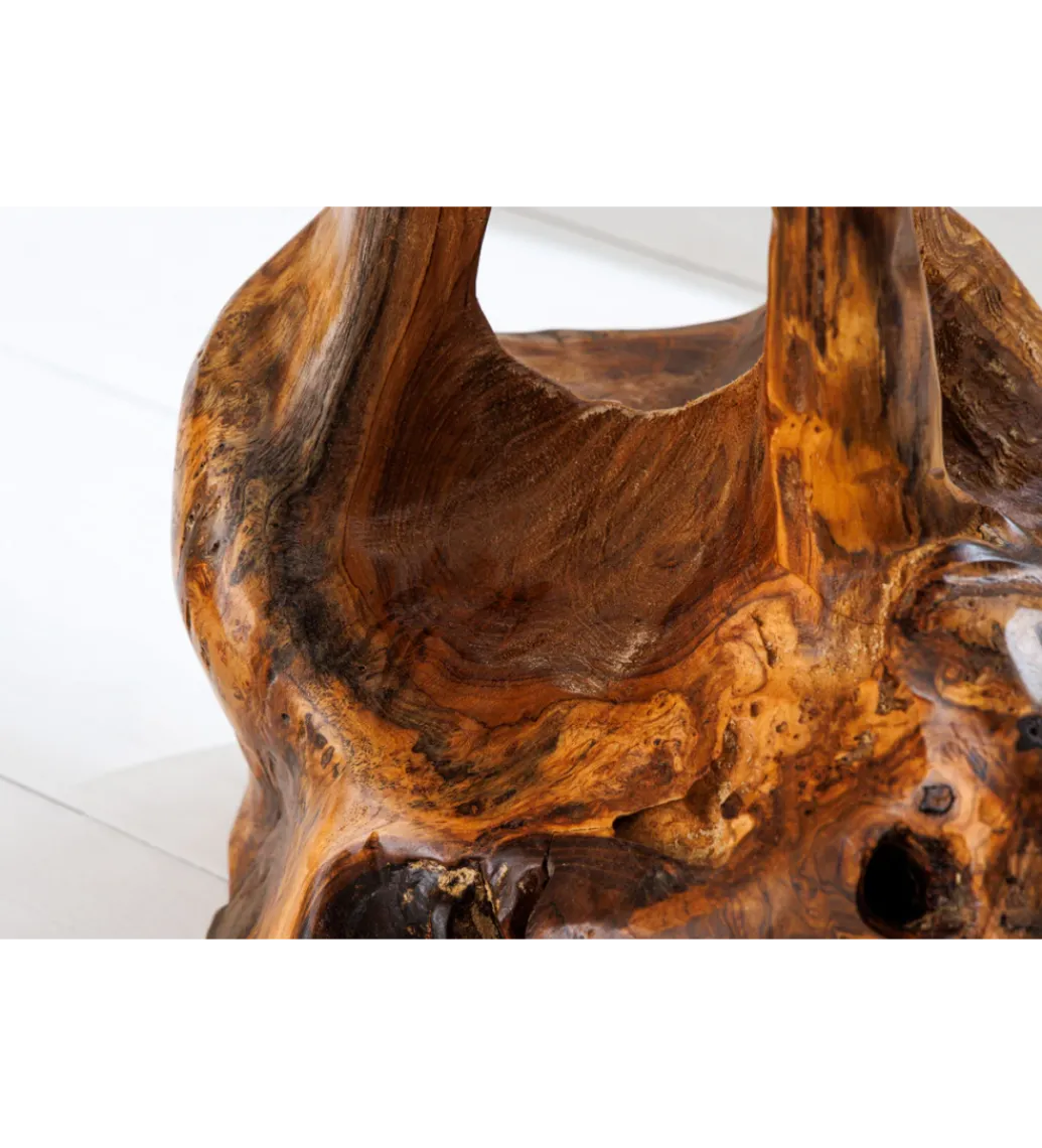 Stolik kawowy ROOT 40 cm drewno teak naturalny*Invicta Interior - przedsprzedaż New