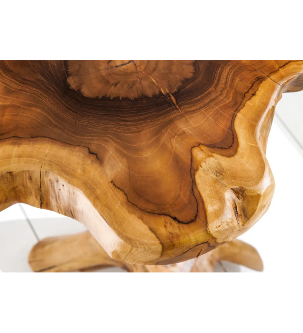 Stolik kawowy ROOT 70 cm drewno teak naturalny*Invicta Interior - przedsprzedaż