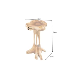 Stolik kawowy ROOT 70 cm drewno teak naturalny*Invicta Interior - przedsprzedaż