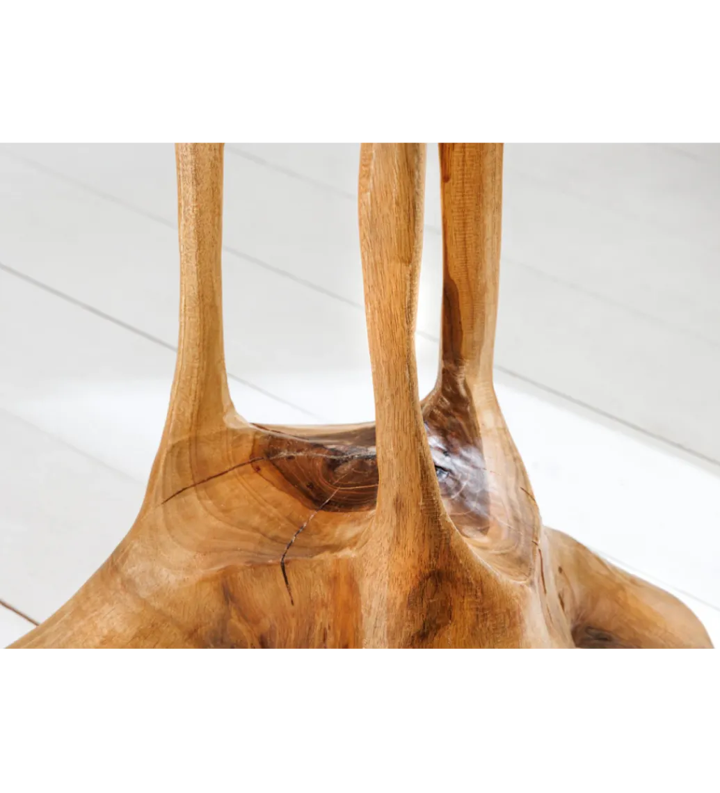 Stolik kawowy ROOT 70 cm drewno teak naturalny*Invicta Interior - przedsprzedaż