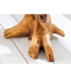 Stolik kawowy ROOT 70 cm drewno teak naturalny*Invicta Interior - przedsprzedaż
