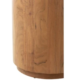 Stolik kawowy ROUND 45 cm drewno akacja naturalny*J-Line New