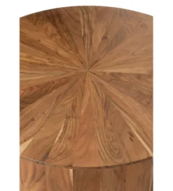 Stolik kawowy ROUND 90 cm drewno akacja naturalny*J-Line Hot